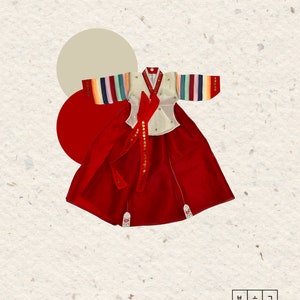 Girl&#39;s Hanbok: Traditional Korean New Year Outfit, Age 5
