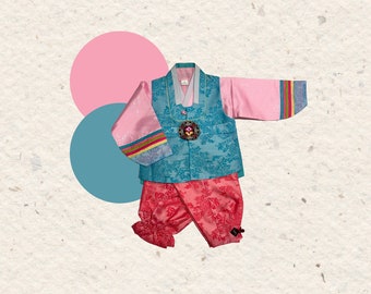 Boy Age 6, Kid Size Age 6, Hanbok, Boy, New Years baby hanbok, Hanbok kids, Korean Traditional Clothing, New Years Holiday Costume Boy
