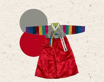 Hanbok für Mädchen: Traditionelles koreanisches Neujahrs-Outfit (4 Jahre)