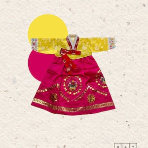 Baby Girl Hanbok: Korean Traditional New Year Outfit (Size 2)