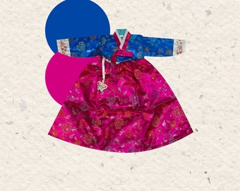 Girl Age 5, Kid Size Age 5, Hanbok, Baby Girl, New Years baby hanbok, Hanbok kids, Korean Traditional Clothing, New Years Costume Girl