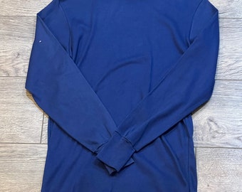 PUMA Turtle Neck Long Sleeve Retro Vintage 90s - Streetwear Navy Blue Deadstock - Size M