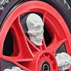 Skull Slot Hubcap | Disc Golf Tire Slot Hubcap | Disc Golf Rim Decoration | 12&quot; Wheel Hubcap | 12&quot; Rim Hubcap | Wheel Decoration