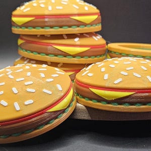Burger Disc Golf Mini | Disc Golf | Disc Golfer Gift | Lunch Disc Golf Mini Marker | Mini Disc | PDGA Legal Mini | PDGA Mini Marker