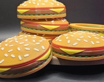 Burger Disc Golf Mini | Disc Golf | Disc Golfer Gift | Lunch Disc Golf Mini Marker | Mini Disc | PDGA Legal Mini | PDGA Mini Marker