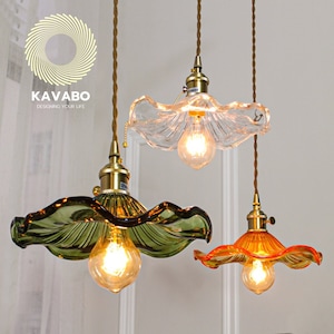 Art Glass Pendant Light, Scandinavian Ceiling Light for Kitchen Island, Hanging Light for Dining Table