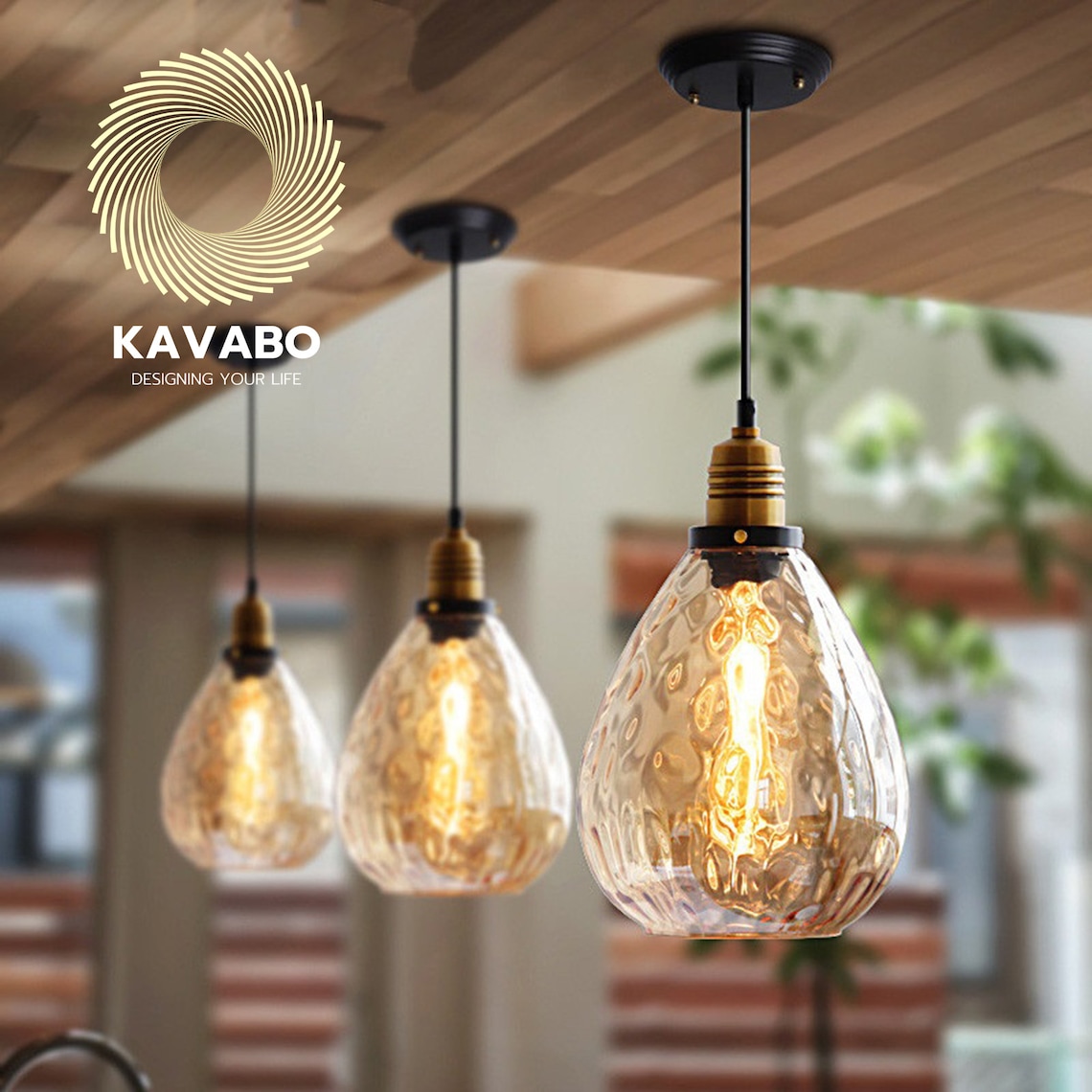 Vintage Pendant Light for Kitchen Island Rustic Glass Pendant - Etsy
