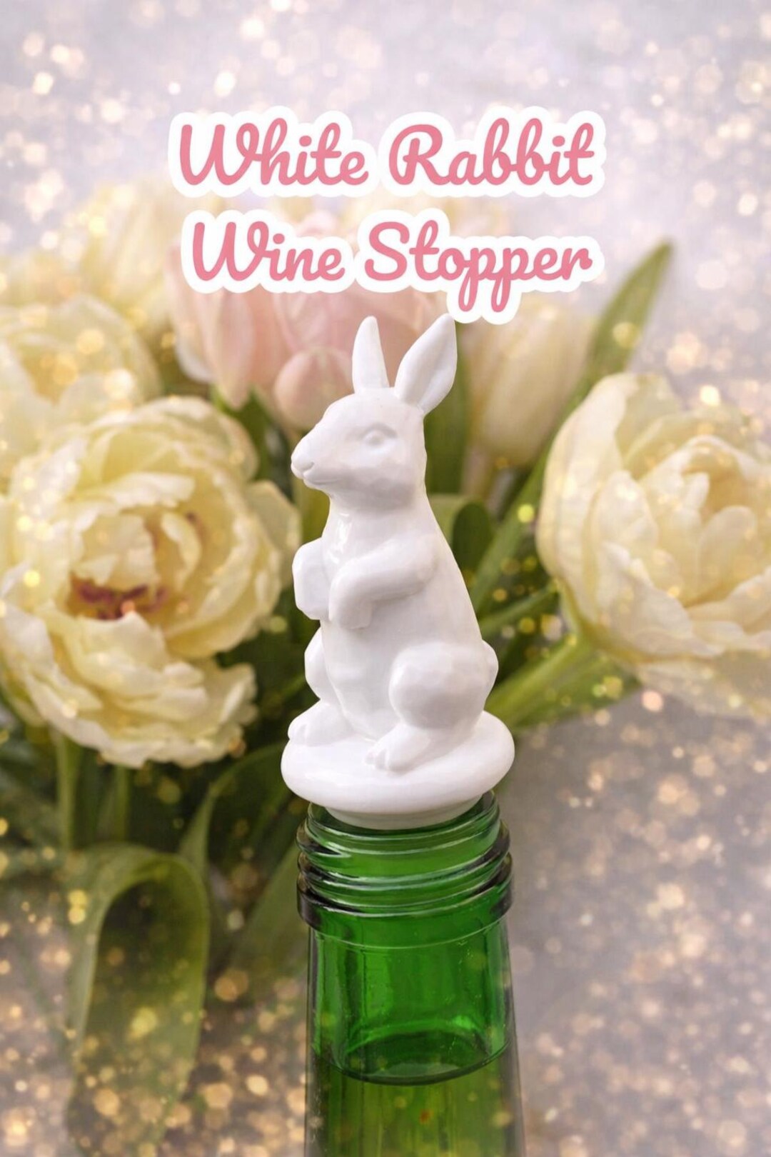 White Rabbit Wine White Rabbit Easter Bunny Food Grade Silicone Wine Champagne Bottle ...