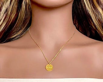 BE STILL I AM Moed christelijk sierlijke psalm 46:10 religieuze inspiratie hanger bedel 14K goud roestvrij staal zilveren minimalistische ketting
