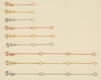 Zilver, 14K vergulde verlengketting, gouden verlengketting, zilveren verlengketting, Rose Gold verlengketting, ketting verlengketting