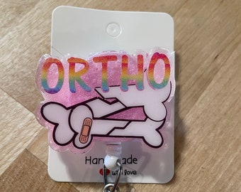 Portabadge medico ortopedico, badge identificativo medico ortopedico, portabadge divertente per ossa rotte