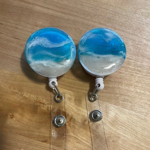 Coastal Badge Reel, Ocean Badge Reel,  Beach Badge Reel, Summertime Badge Reel, Ocean Waves Badge Reel