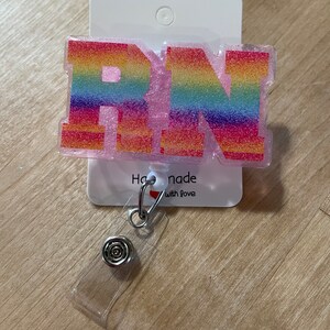 RN Badge Reel, Nursing Staff Badge Reel, Registered Nurse Badge Reel