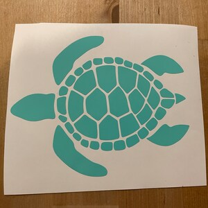 Sea turtle decal, car decal, permanent sticker, coastal car decal, beach decal