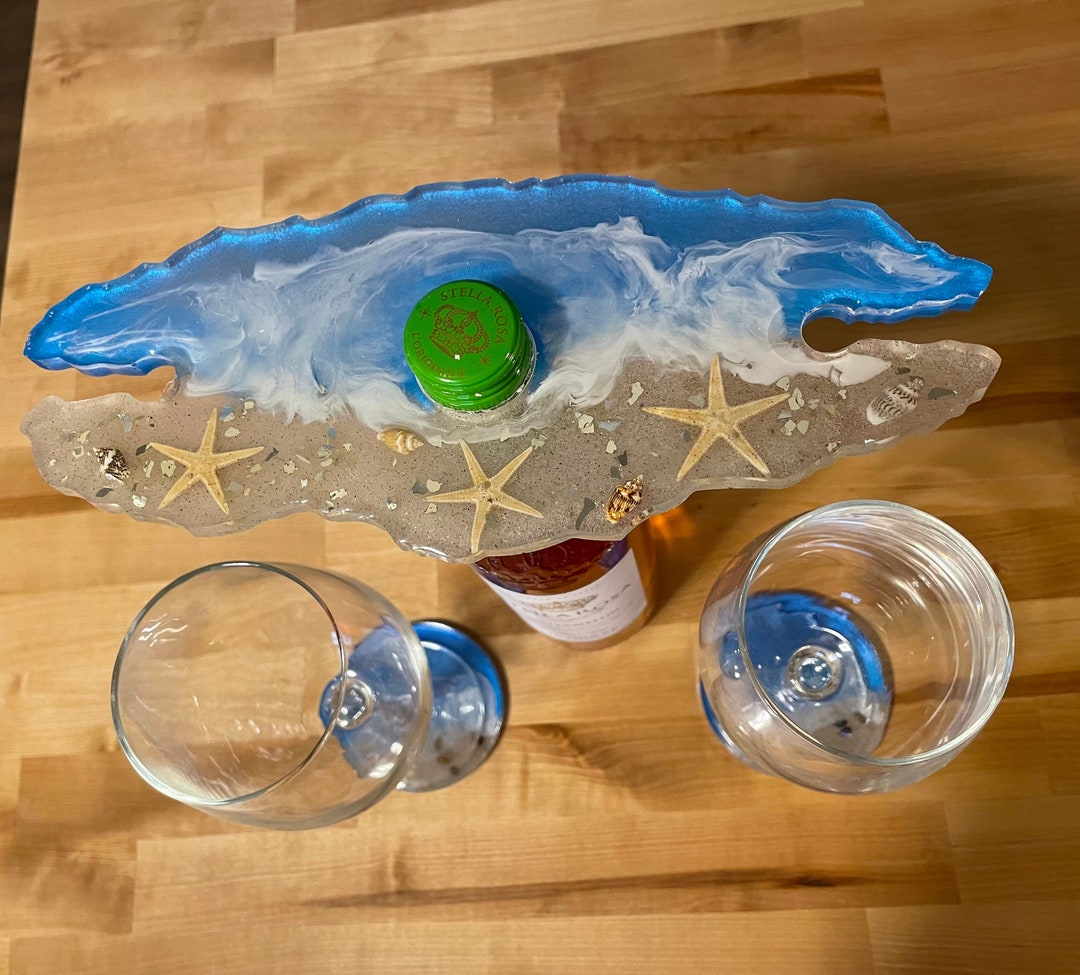 Mellow Racks Beach Coastal Resin Wine Rack, Beach Decor, Florida Seashells - Etsy