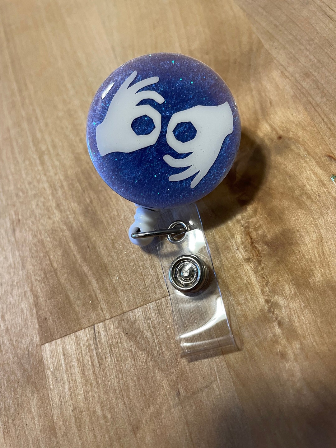 ASL Sign Language Interpreter Badge Reel Etsy