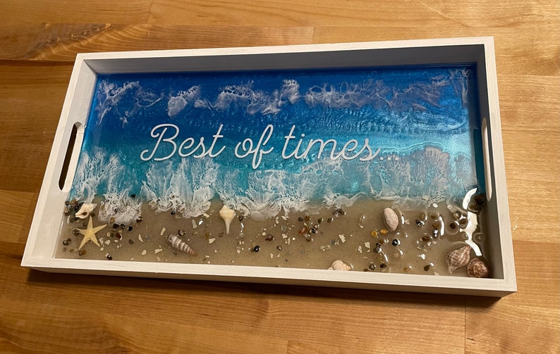 Coastal Tray With Florida Seashells, Beach House Decor, Beach ...
