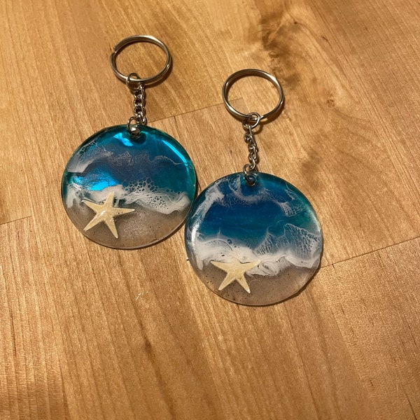 Coastal beach keychains