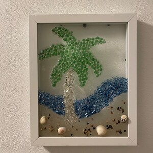 ヤシの木の海岸沿いの壁アート、ビーチハウスの装飾、サンルームの装飾、海の装飾、ビーチギフト、海岸沿いのギフト、ユニークなギフト