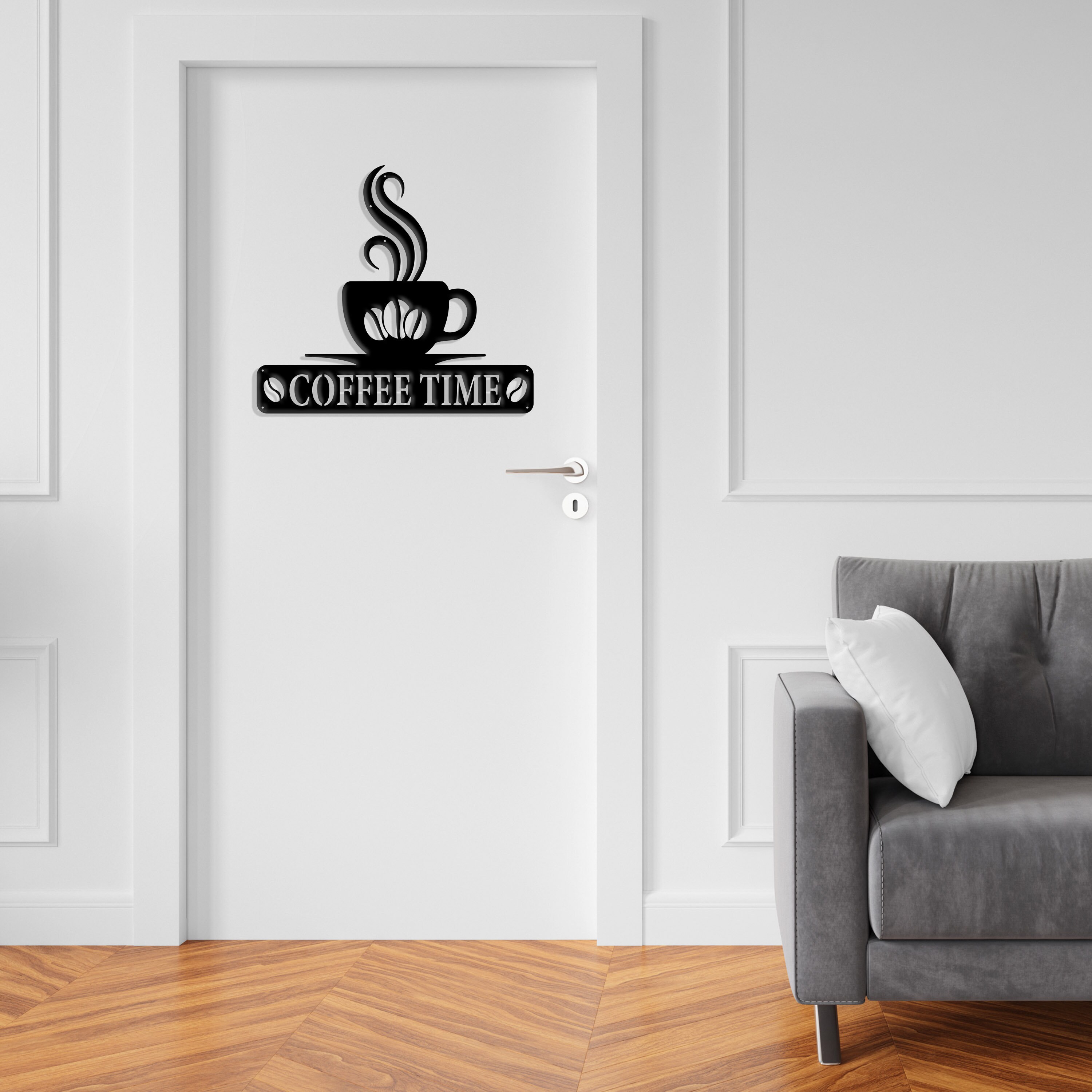 Coffee Time Metal Wall Art Coffee Sign for Kitchen Home Etsy