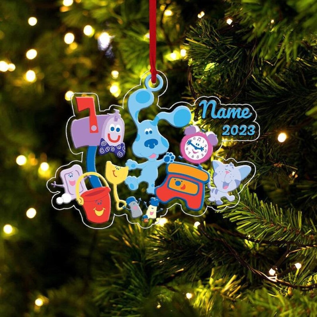 Blues Clues Cutout Ornament, Personalized Blue Clues Ornament 2024