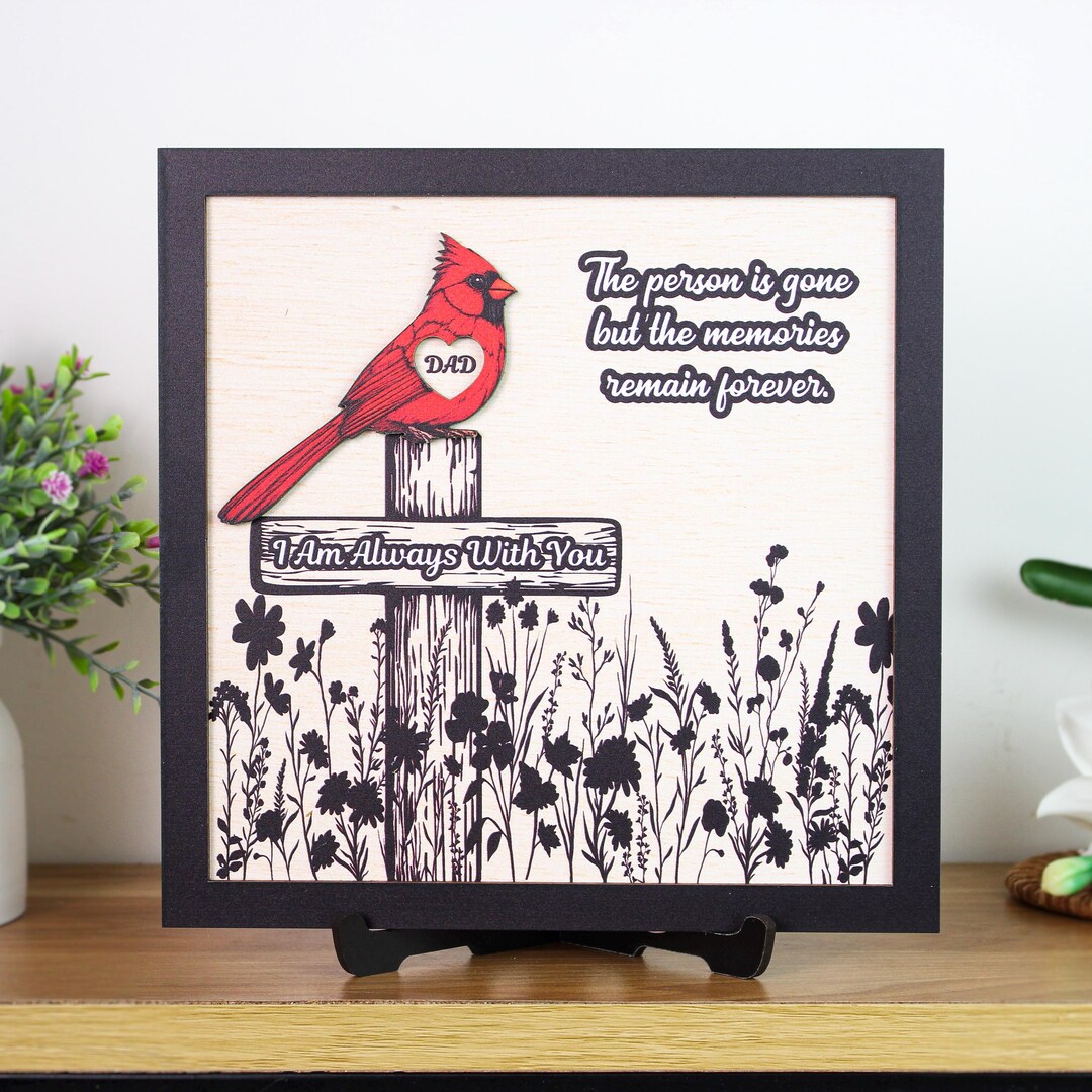Personalized Cardinal Memorial Wood Sign: Sympathy Gift - Etsy