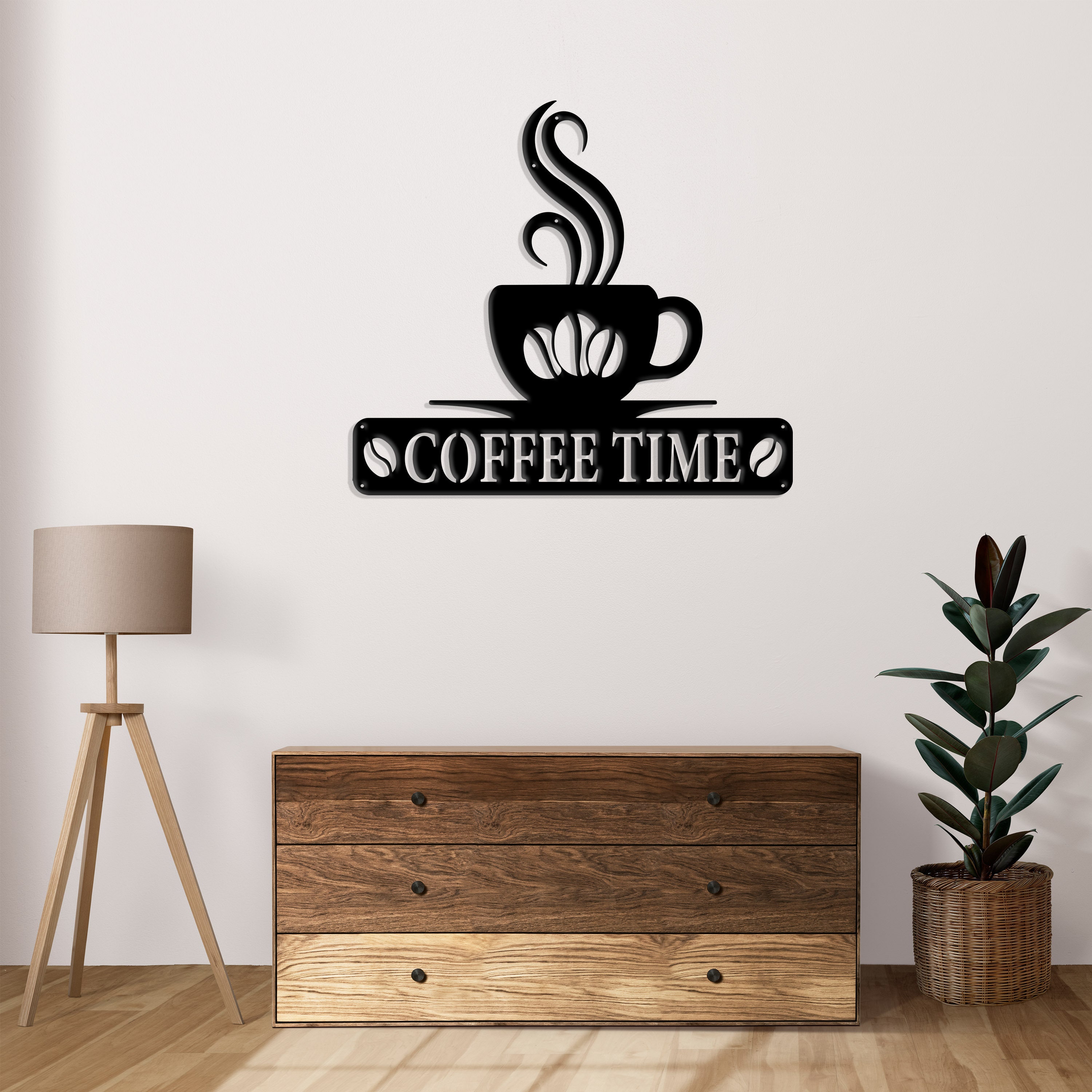 Coffee Time Metal Wall Art Coffee Sign for Kitchen Home Etsy