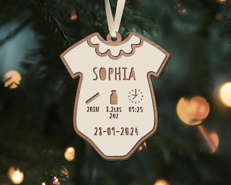 Baby 1st Christmas 2024 Ornament, Baby's First Christmas Ornament