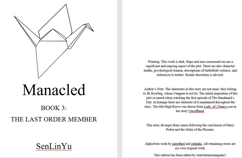 Manacled PDF DIGITAL VERSION Etsy España