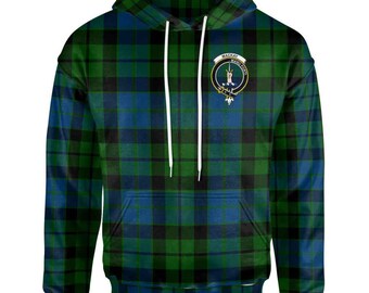 ScottishTartan3 Schotse MacKay Clan Crest Tartan Hoodie, Tartan All Over Print Hoodie, Schotland Tartan Clan, Cadeau voor Tartan Clan Lover