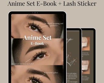 Anime Set E-Book + Lash Sticker & Lash Simulation | Lash Manual | Eyelash Extension | GoodNotes | Digital Downloads | Instant Download