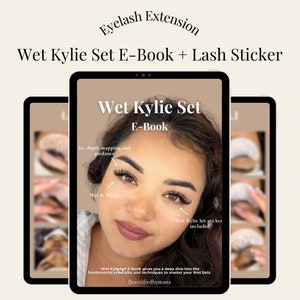 Wet Kylie Set E-Book + Lash Sticker & Wimpernsimulation | Lash-Handbuch | Wimpernverlängerung | GoodNotes | Digitale Downloads | Sofort Download