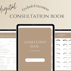 Digitales Wimpernklienten-Beratungsbuch | Wimpernverlängerung | GoodNotes | Digitale Downloads | Sofortdownload |