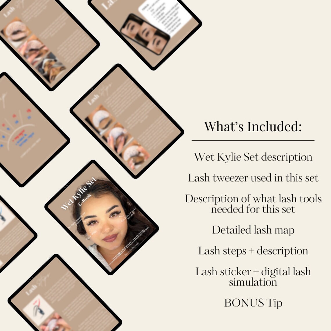Lash Extensions Sticker Wet Kylie Lash Extension E-book + Sticker | Lash Mapping (digital ...