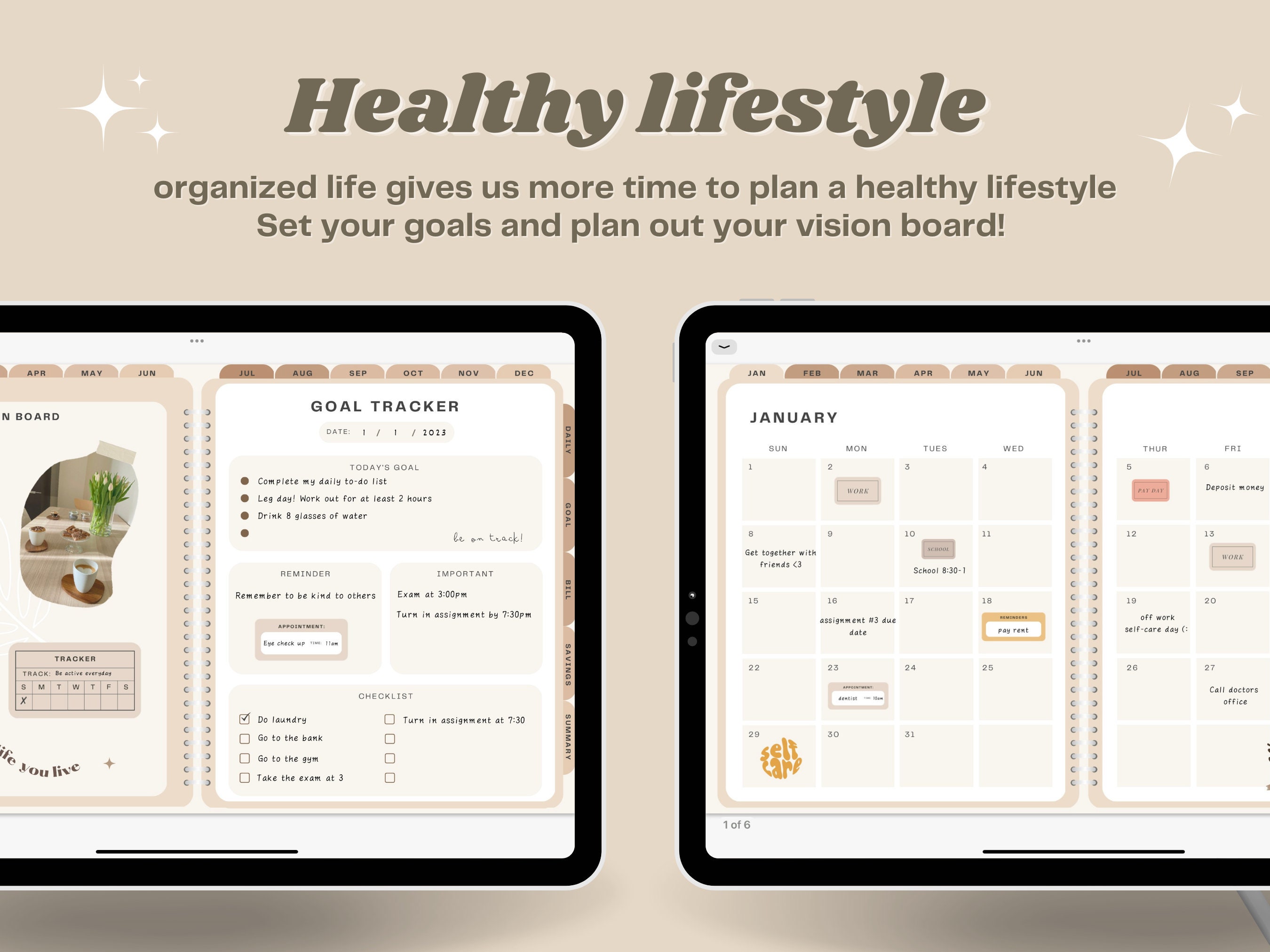 2023-24 Digital Planner Hyperlinked Planner Goodnotes - Etsy