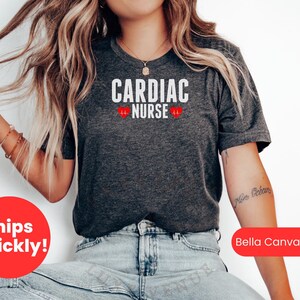 Cardiac Nurse Cardiology Student Tee Nurse Grad Gift, Cardiac Heart Tshirt, Nursing School Shirt Cardiac Nurse T-Shirt, Cardiac Nursing Gift