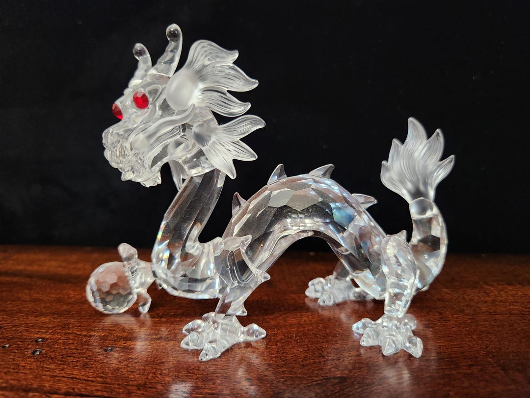 Vintage 1997 Swarovski Crystal Dragon Figurine: Annual Edition