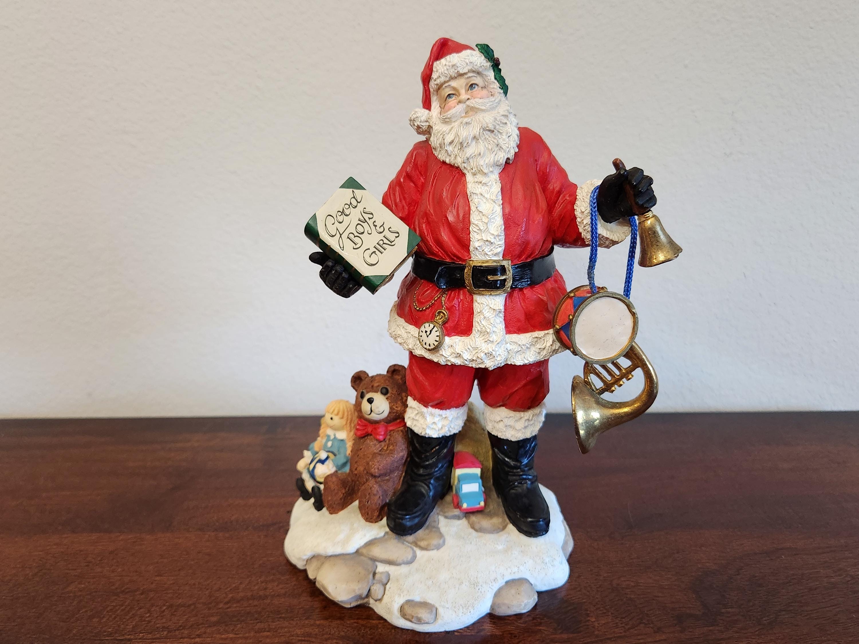 Vintage 1991 Hamilton Collection Santa Figurine: International