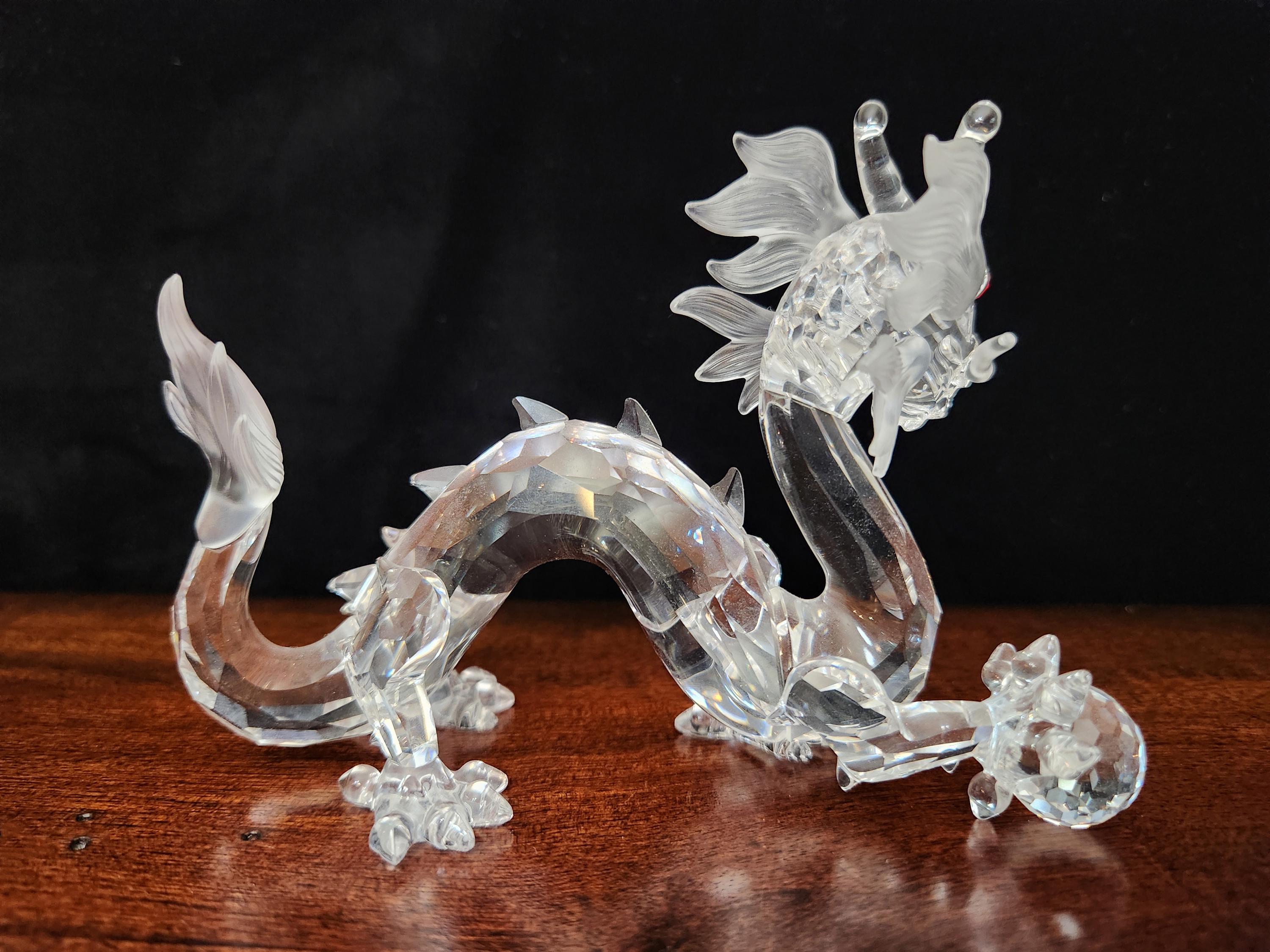 Vintage 1997 Swarovski Crystal Dragon Figurine: Annual Edition