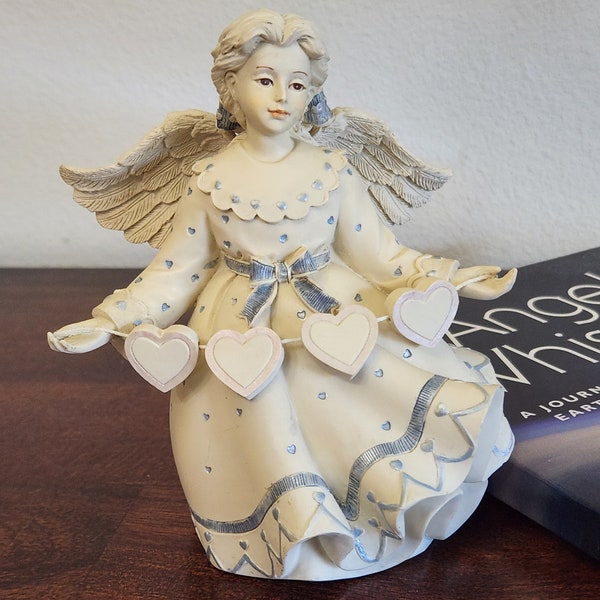 Vintage, 2002, Mind Spring Studio, Sarah’s Angel, “Suzette”, String of Hearts, Figurine, #30427, Collectible- Item 527