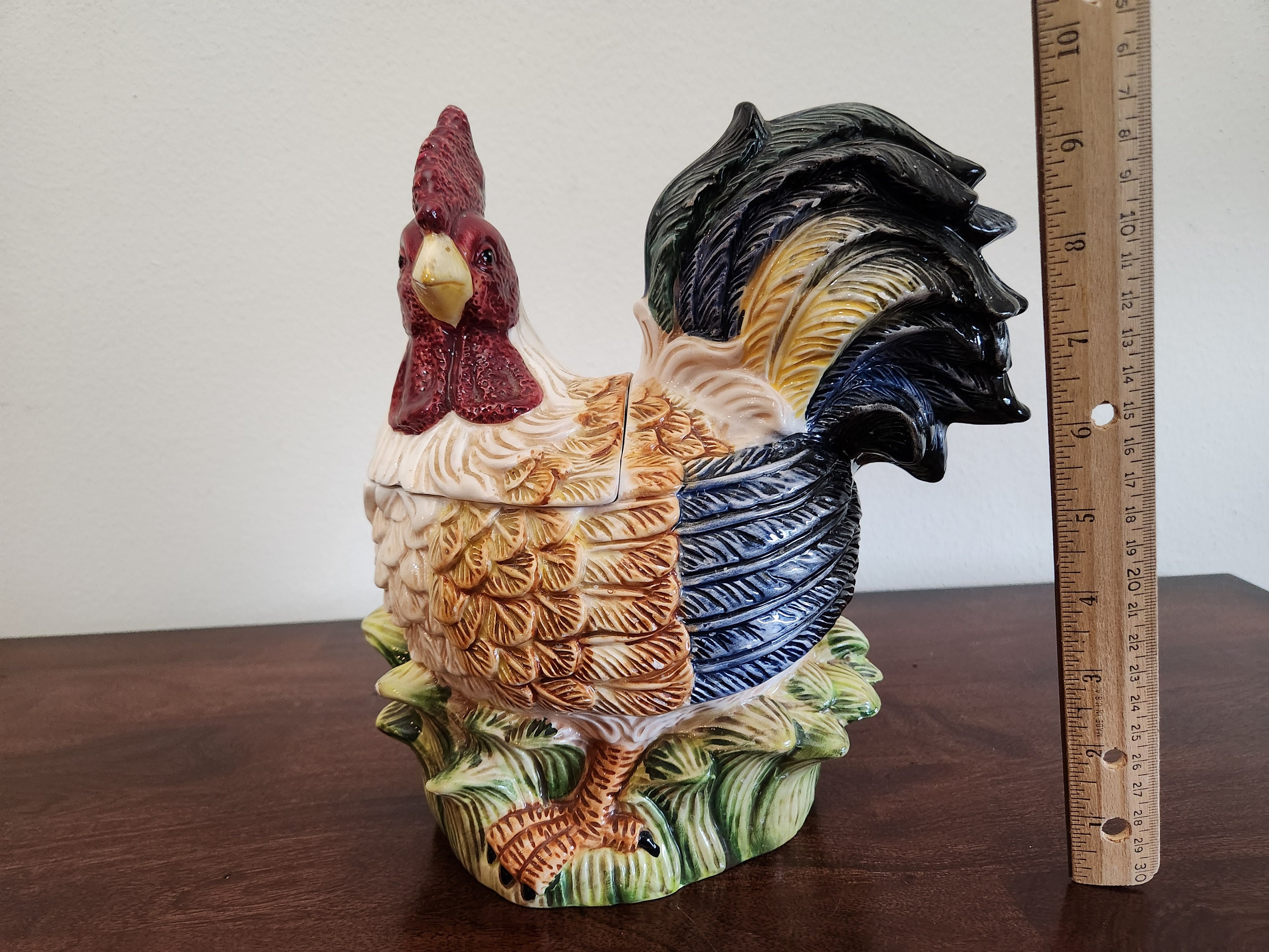 オーストラリア製 カンガルー置物 陶芸 J.Hancox 手描き ハンドペイント Vintage Jay Imports Rooster Cookie Jar: Farmhouse Kitchen Decor