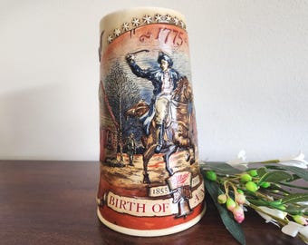 Vintage 1991 Miller High Life Beer Stein, Birth of a Nation Series (1019)