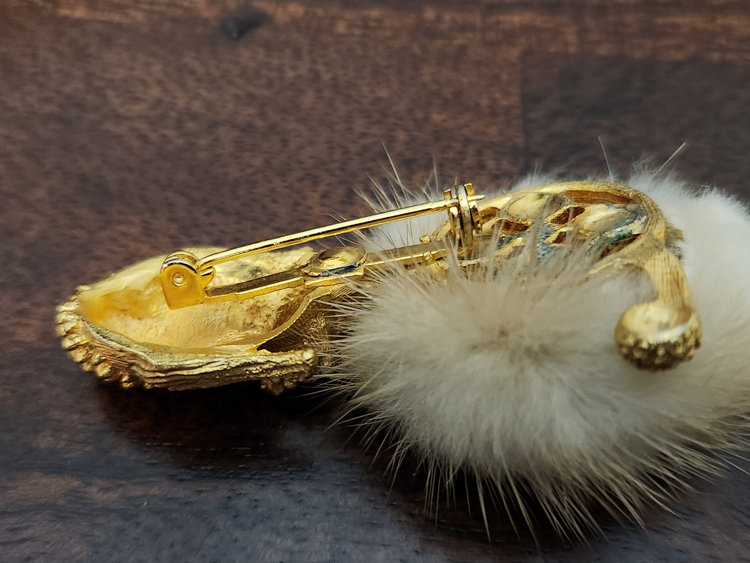 Vintage, 1950s, Costume Jewelry, Genuine Mink, Googly Eyes