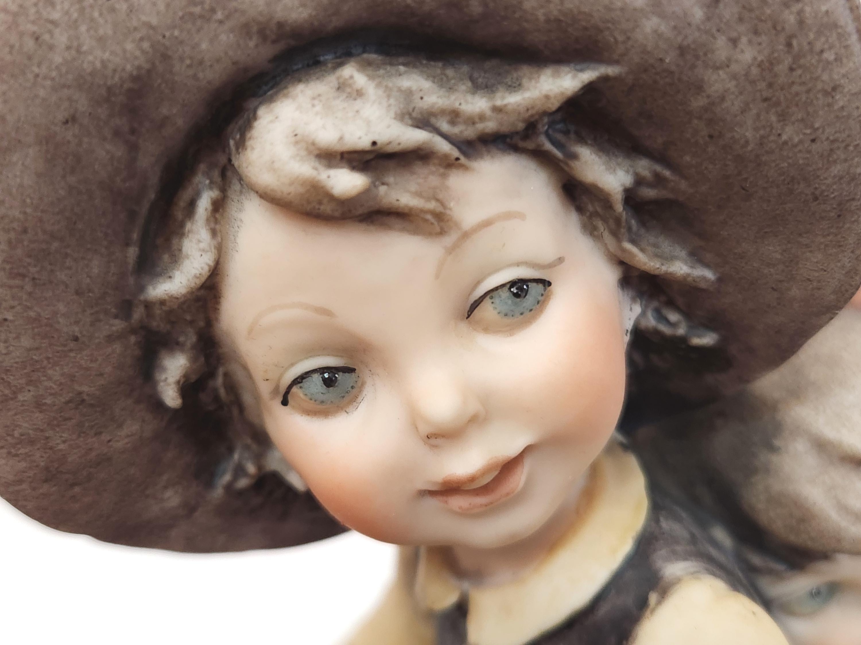 Vintage Giuseppe Armani Capodimonte Figurine: Kids on Tricycle