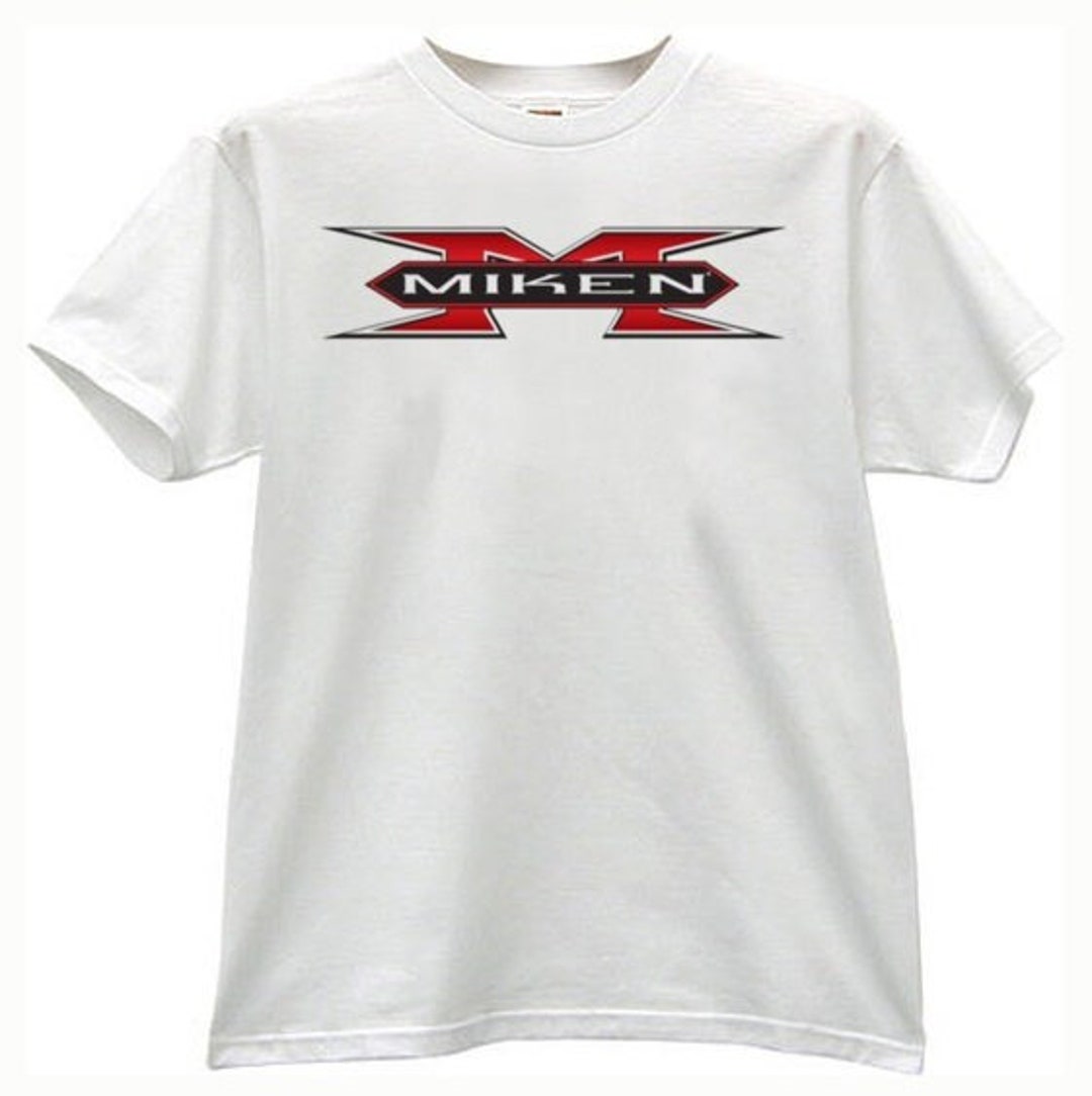 T-shirt Vintage Miken Softball - Blanc, Taille L, Neuf, Rare