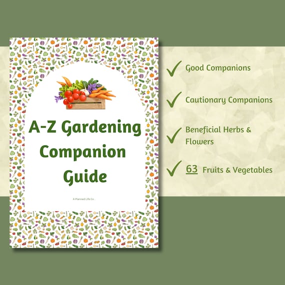 Gardening Companion Guide, Fruit & Vegetable Planting Chart (PDF) - Etsy