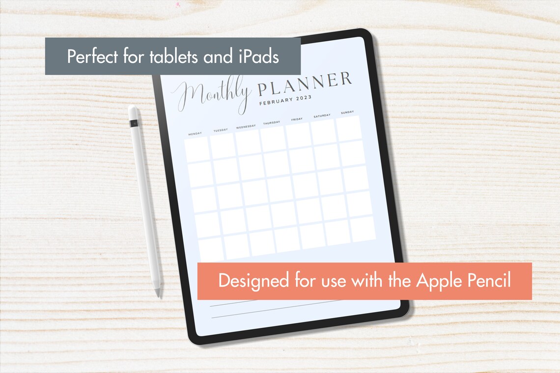Monthly &amp; Weekly Printable Planner Bundle: Dateless Calendar - Etsy