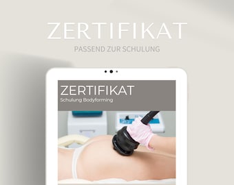 Certificado de Formación en Moldeado Corporal | Diploma de Tratamiento Estético | G5 / G8 | Certificado y Autentificación |