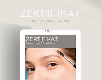 Certificate for Lifting Training in PDF & Canva | Eyelash and Eyebrow Lamination | Certificate for the Lashes and Brows Lift course