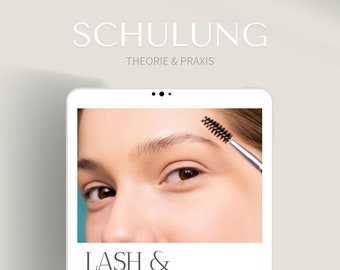 Schulung im Wimpern und Brauen Lifting als PDF und Canva Link| E-File online kaufen & downloaden | Lashes and Brows Anleitung als Schulung